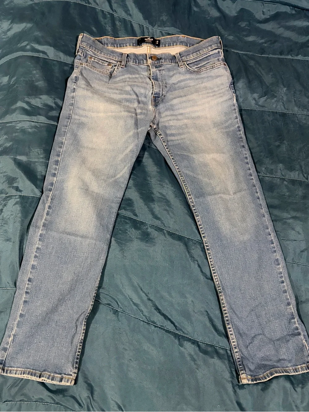 Hollister light blue slim-straight-leg men's jeans